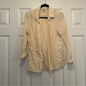 Barbour Marine Long Sleeve Linen Button Down Top